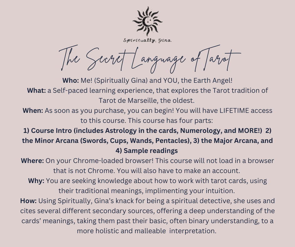 The Secret Language of Tarot by Spiritually, Gina
