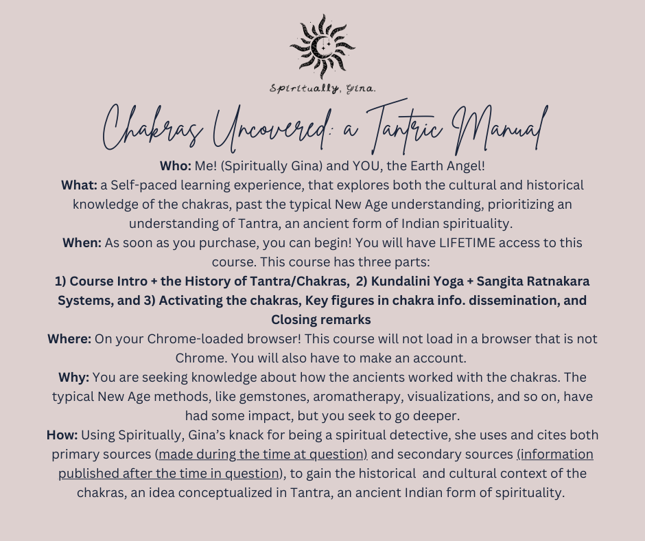 Chakras Uncovered | A Tantric Manual by Spiritually, Gina